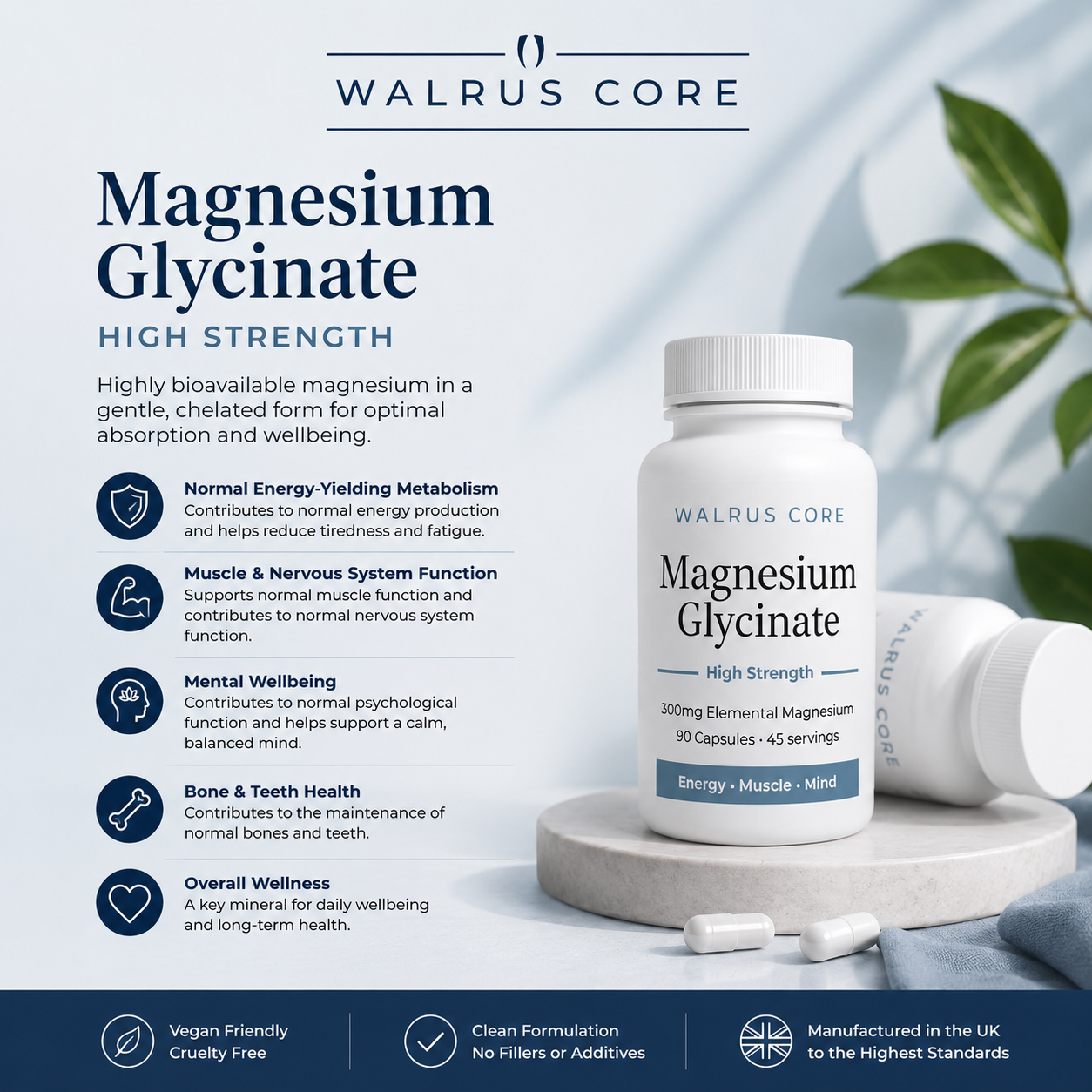 High Strength Magnesium Glycinate